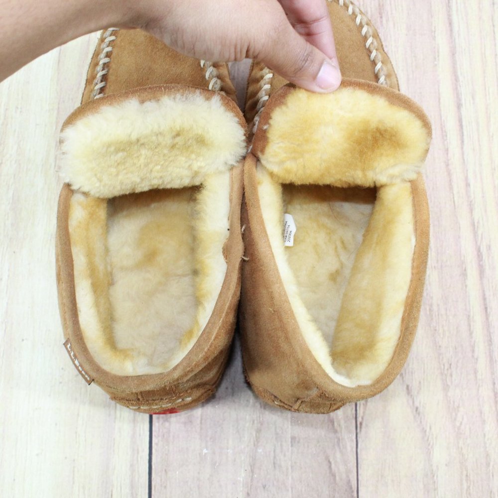 LL BEAN Shearling Lined Wicked Good Bootie Slippers Size 9 M - Picture 6 of 11